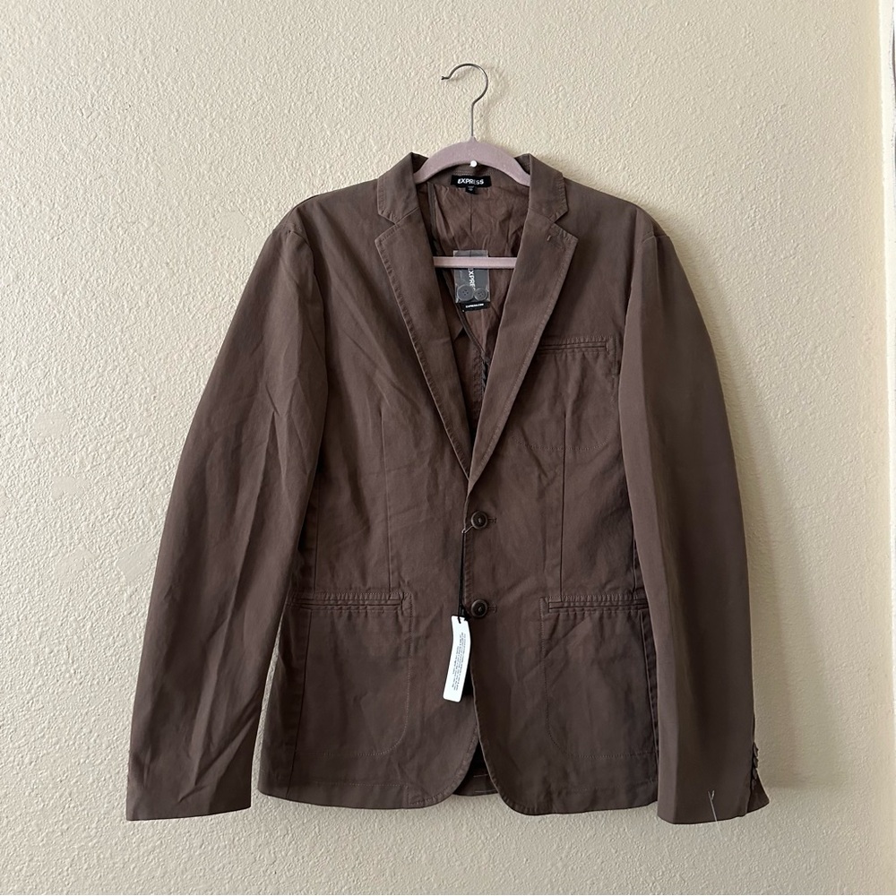 Nwt Express Boyfriend Blazer Khaki Brown - Size XS